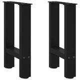 vidaXL Salontafelpoten 2 st 30x(30-31) cm staal zwart