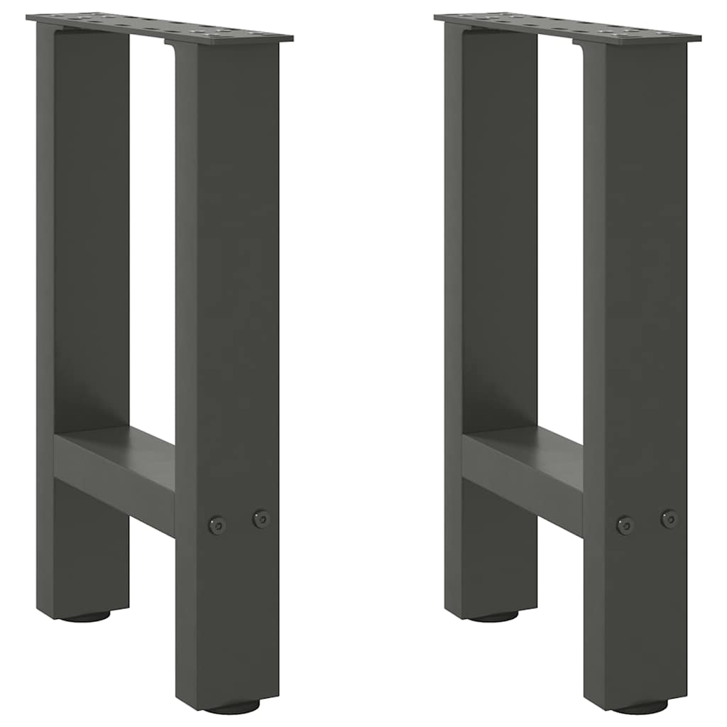 vidaXL Salontafelpoten 2 st 30x(30-31) cm staal zwart