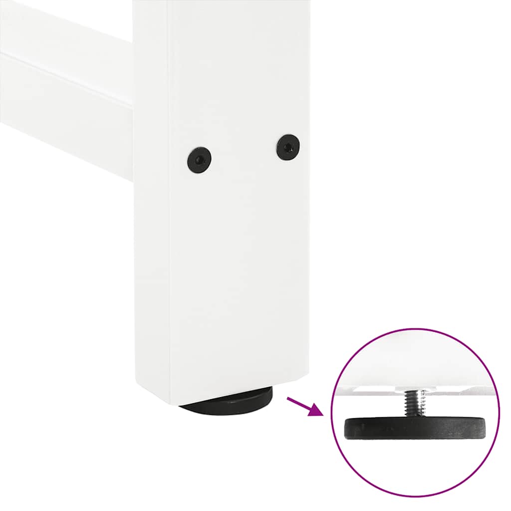 vidaXL Salontafelpoten 2 st 30x(30-31) cm staal zwart