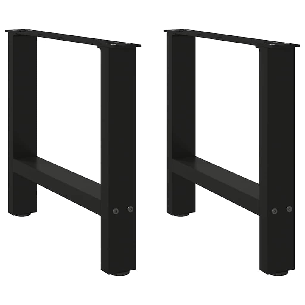 vidaXL Salontafelpoten 2 st 30x(30-31) cm staal zwart