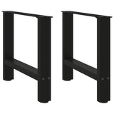 vidaXL Salontafelpoten 2 st 30x(30-31) cm staal zwart