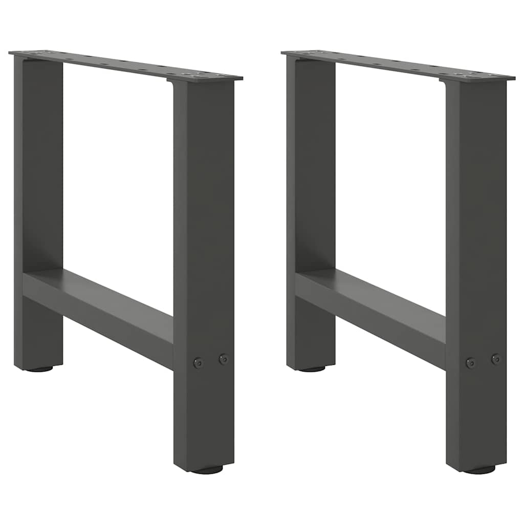 vidaXL Salontafelpoten 2 st 30x(30-31) cm staal zwart