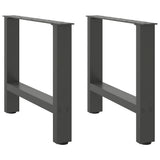 vidaXL Salontafelpoten 2 st 30x(30-31) cm staal zwart