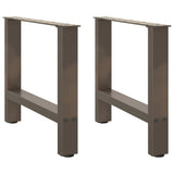 vidaXL Salontafelpoten 2 st 30x(30-31) cm staal zwart