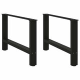 vidaXL Salontafelpoten 2 st 30x(30-31) cm staal zwart