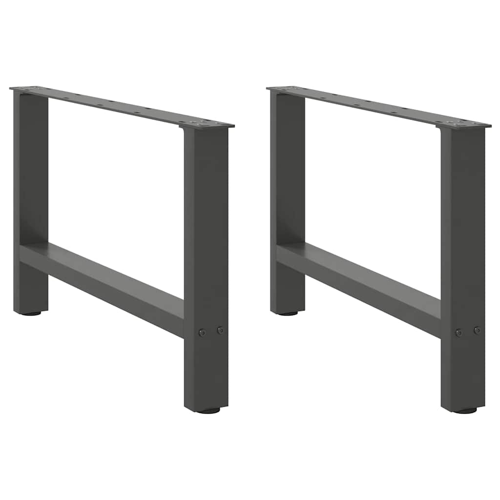 vidaXL Salontafelpoten 2 st 30x(30-31) cm staal zwart