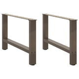 vidaXL Salontafelpoten 2 st 30x(30-31) cm staal zwart