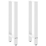 vidaXL Salontafelpoten 2 st 30x(30-31) cm staal zwart