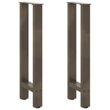 vidaXL Salontafelpoten 2 st 30x(30-31) cm staal zwart