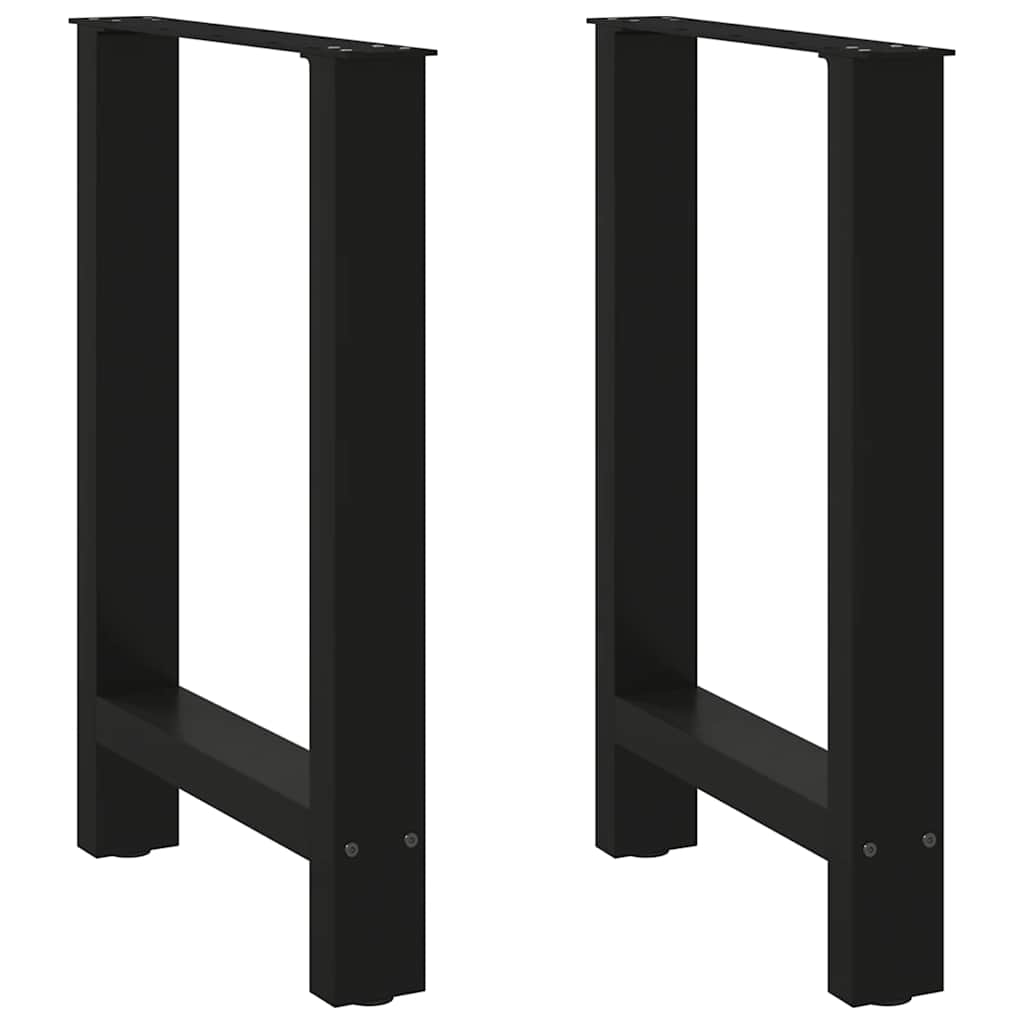 vidaXL Salontafelpoten 2 st 30x(30-31) cm staal zwart