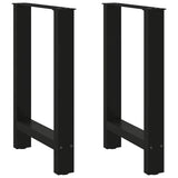 vidaXL Salontafelpoten 2 st 30x(30-31) cm staal zwart