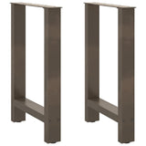 vidaXL Salontafelpoten 2 st 30x(30-31) cm staal zwart
