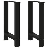 vidaXL Salontafelpoten 2 st 30x(30-31) cm staal zwart