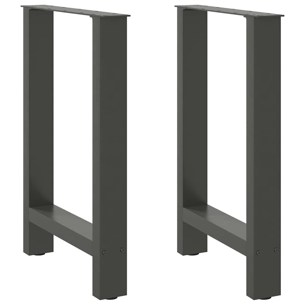 vidaXL Salontafelpoten 2 st 30x(30-31) cm staal zwart