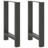 vidaXL Salontafelpoten 2 st 30x(30-31) cm staal zwart