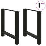 vidaXL Salontafelpoten 2 st 30x(30-31) cm staal zwart
