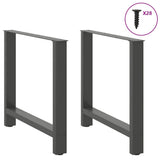 vidaXL Salontafelpoten 2 st 30x(30-31) cm staal zwart