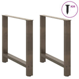 vidaXL Salontafelpoten 2 st 30x(30-31) cm staal zwart