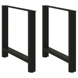 vidaXL Salontafelpoten 2 st 30x(30-31) cm staal zwart