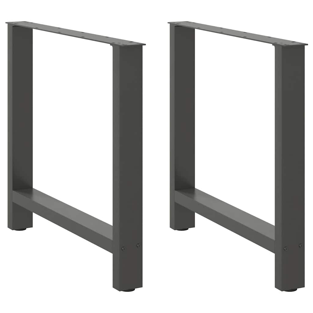 vidaXL Salontafelpoten 2 st 30x(30-31) cm staal zwart