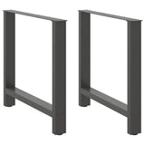 vidaXL Salontafelpoten 2 st 30x(30-31) cm staal zwart