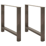 vidaXL Salontafelpoten 2 st 30x(30-31) cm staal zwart