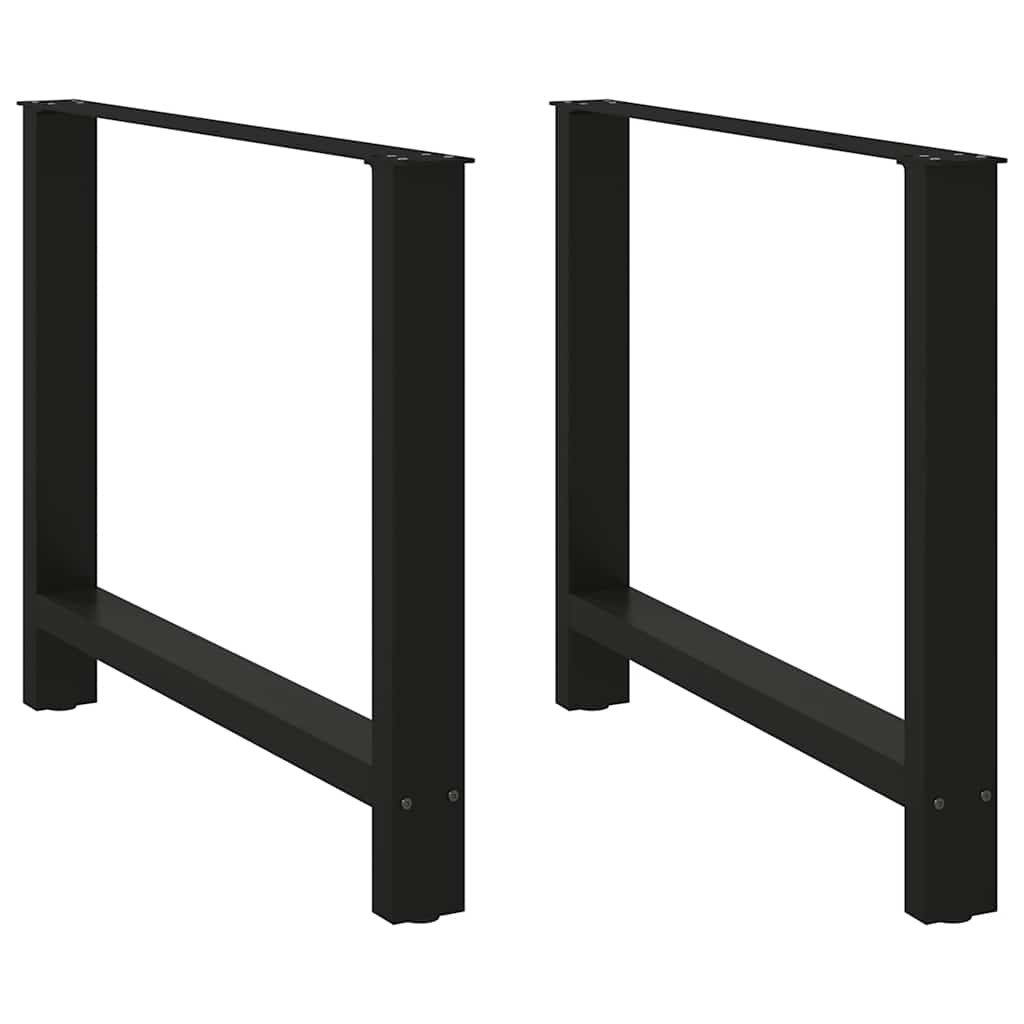 vidaXL Salontafelpoten 2 st 30x(30-31) cm staal zwart