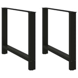 vidaXL Salontafelpoten 2 st 30x(30-31) cm staal zwart