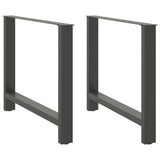 vidaXL Salontafelpoten 2 st 30x(30-31) cm staal zwart