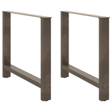 vidaXL Salontafelpoten 2 st 30x(30-31) cm staal zwart