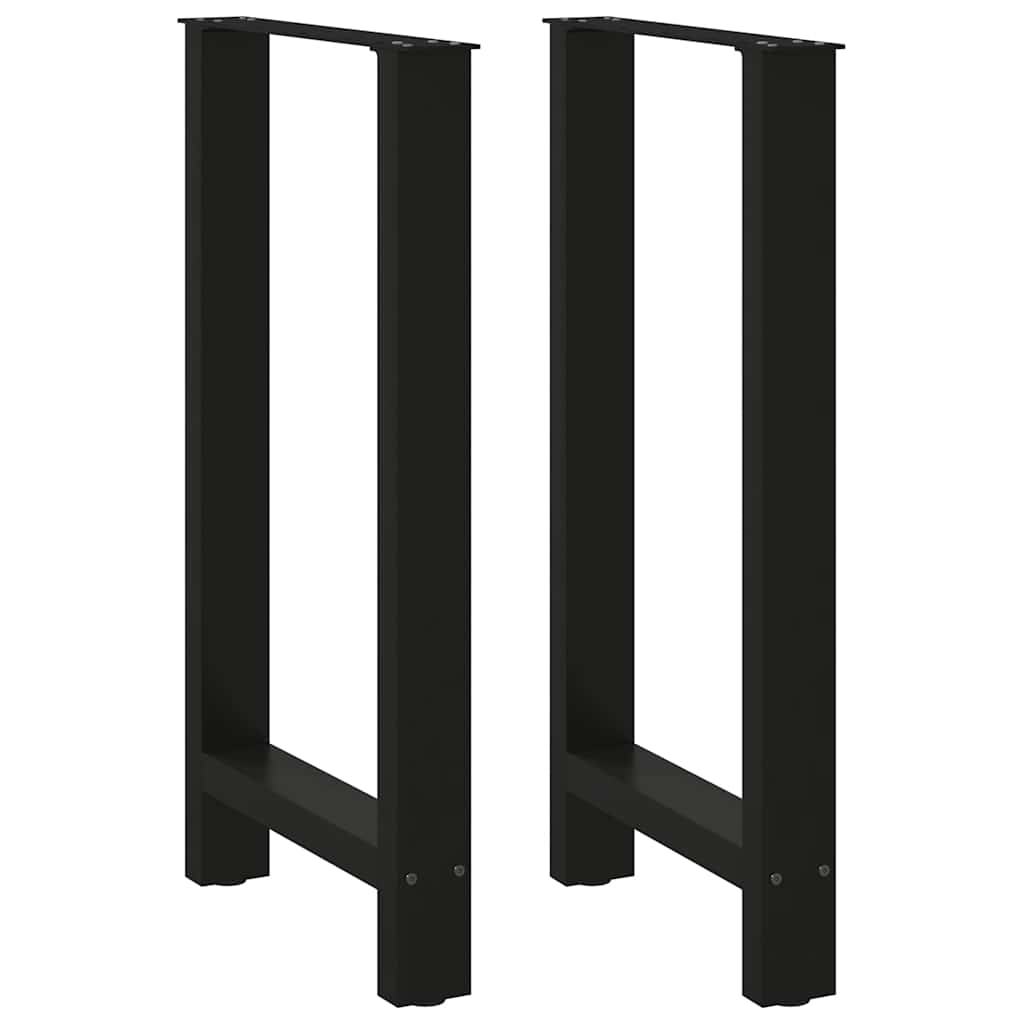 vidaXL Salontafelpoten 2 st 30x(30-31) cm staal zwart