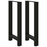 vidaXL Salontafelpoten 2 st 30x(30-31) cm staal zwart