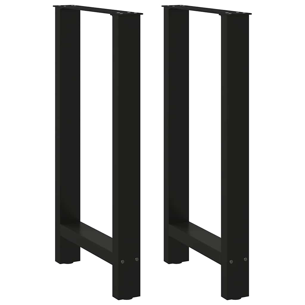 vidaXL Salontafelpoten 2 st 30x(30-31) cm staal zwart