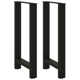 vidaXL Salontafelpoten 2 st 30x(30-31) cm staal zwart