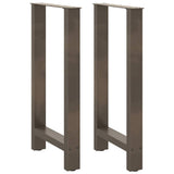 vidaXL Salontafelpoten 2 st 30x(30-31) cm staal zwart