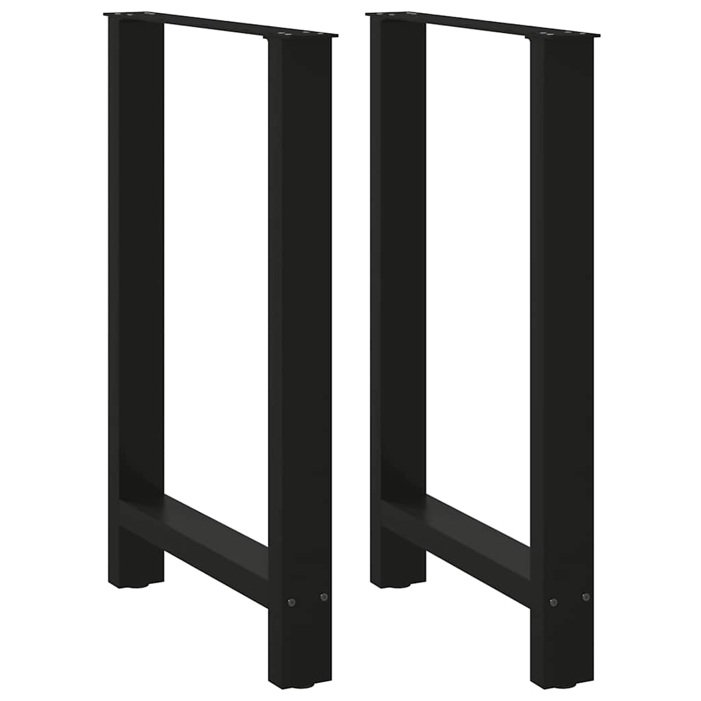 vidaXL Salontafelpoten 2 st 30x(30-31) cm staal zwart
