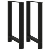 vidaXL Salontafelpoten 2 st 30x(30-31) cm staal zwart