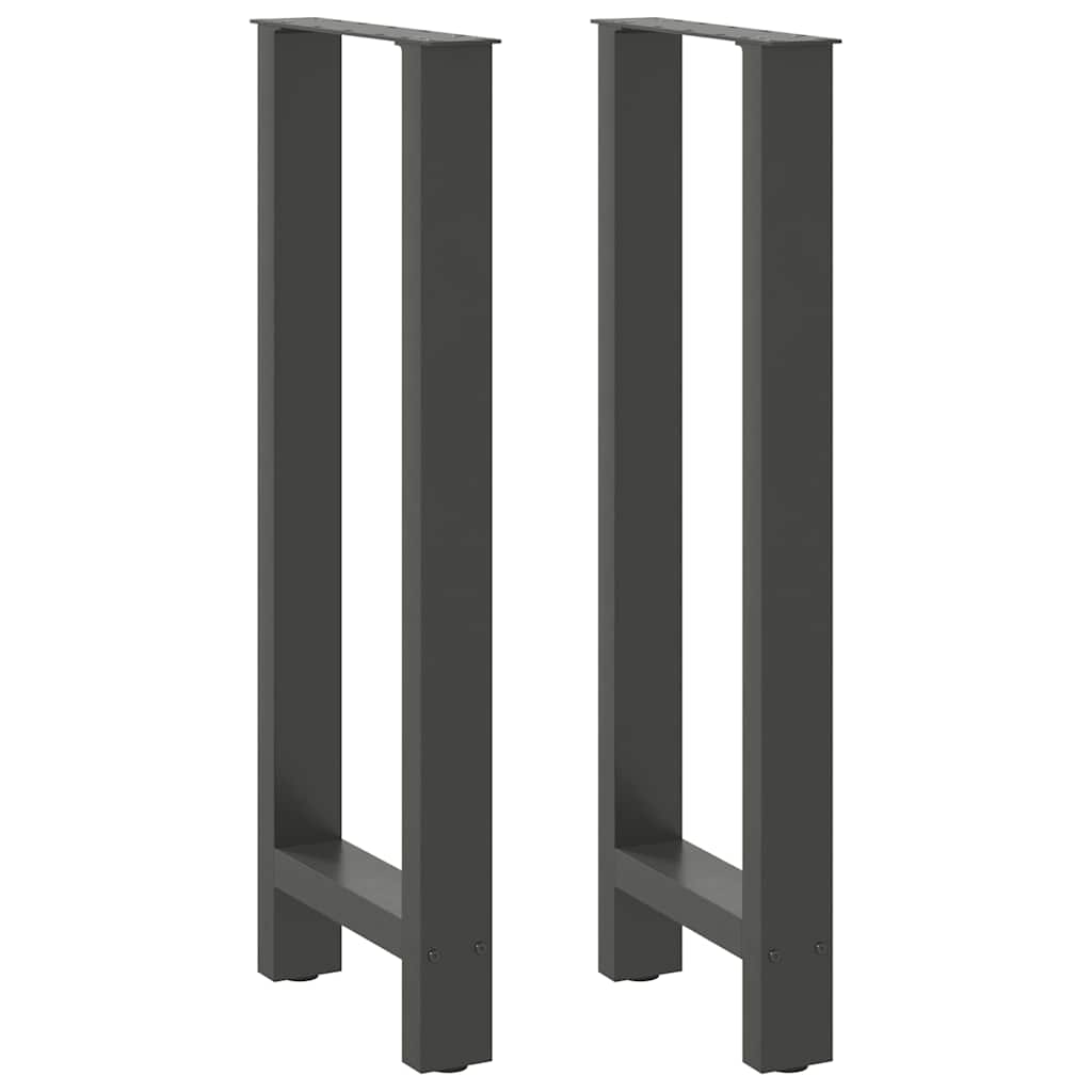 vidaXL Salontafelpoten 2 st 30x(30-31) cm staal zwart
