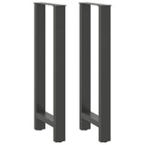 vidaXL Salontafelpoten 2 st 30x(30-31) cm staal zwart