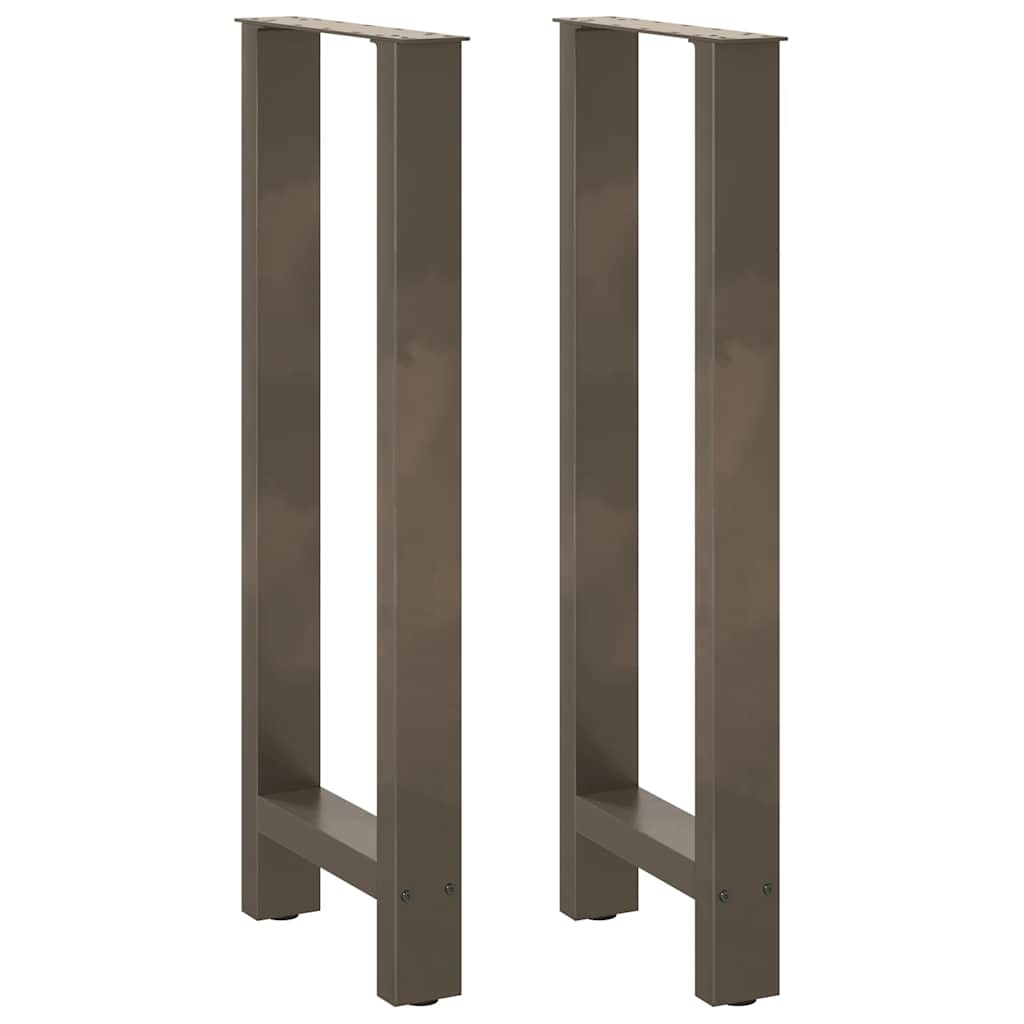 vidaXL Salontafelpoten 2 st 30x(30-31) cm staal zwart