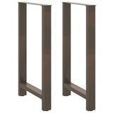 vidaXL Salontafelpoten 2 st 30x(30-31) cm staal zwart