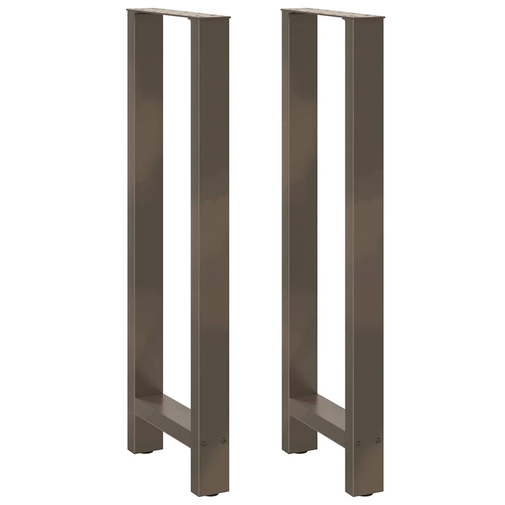 vidaXL Salontafelpoten 2 st 30x(30-31) cm staal zwart