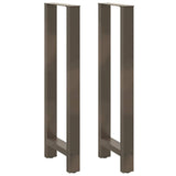 vidaXL Salontafelpoten 2 st 30x(30-31) cm staal zwart