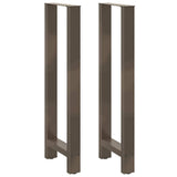 vidaXL Salontafelpoten 2 st 30x(30-31) cm staal zwart