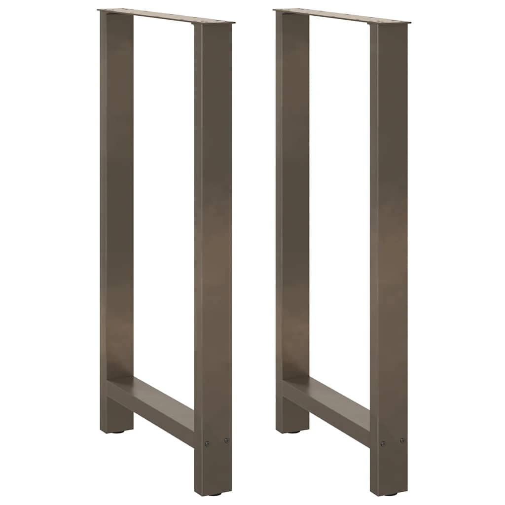 vidaXL Salontafelpoten 2 st 30x(30-31) cm staal zwart