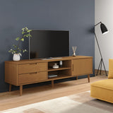 vidaXL Tv-meubel MOLDE 158x40x49 cm massief grenenhout wit