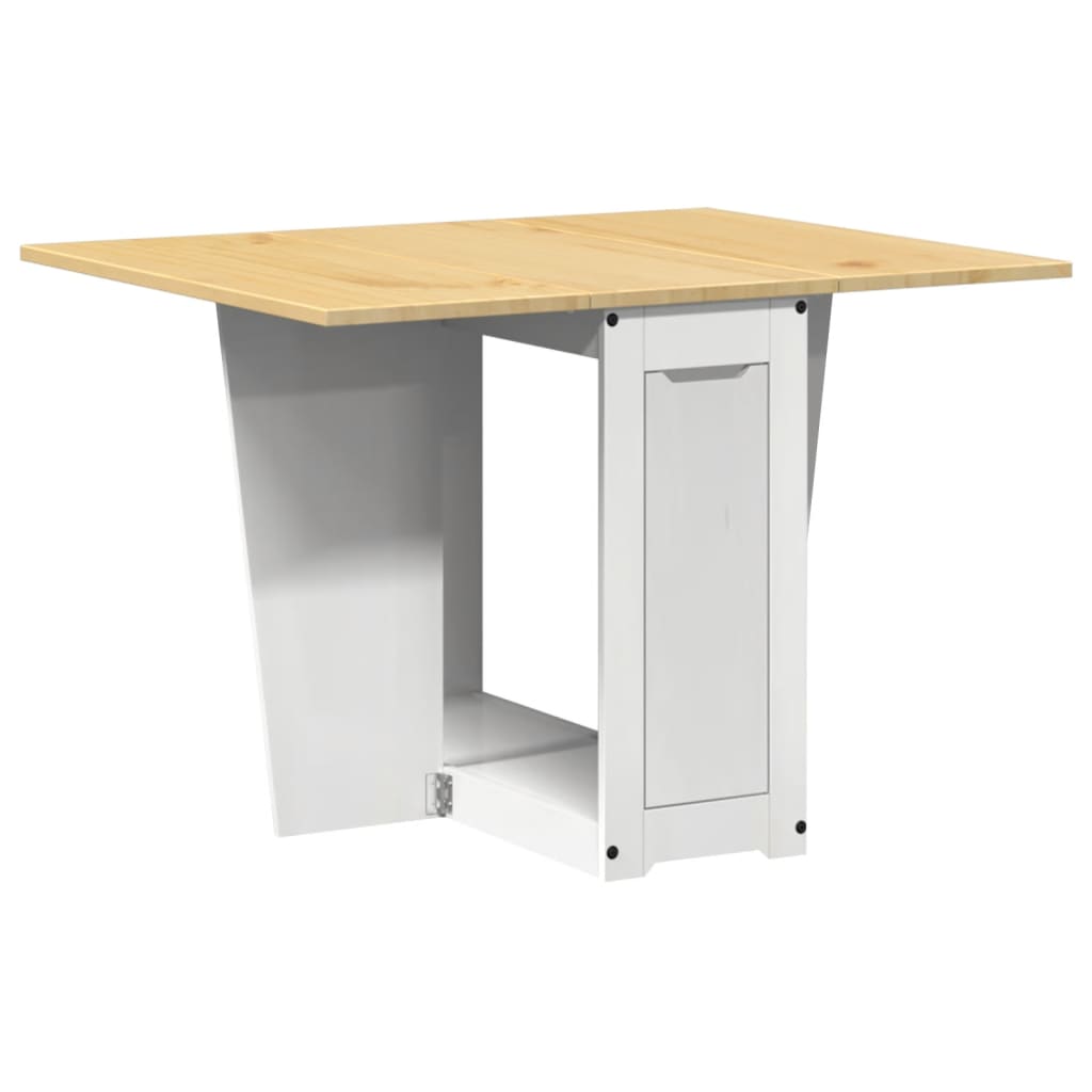 vidaXL Eettafel Corona inklapbaar massief grenenhout wasbruin