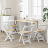 vidaXL Eetkamerstoelen 4 st Corona inklapbaar grenenhout wasbruin