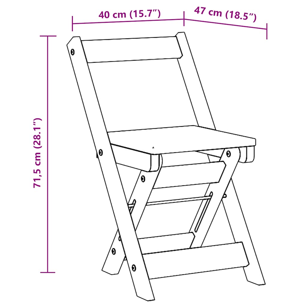 vidaXL Eetkamerstoelen 4 st Corona inklapbaar grenenhout wasbruin