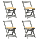 vidaXL Eetkamerstoelen 4 st Corona inklapbaar grenenhout wasbruin